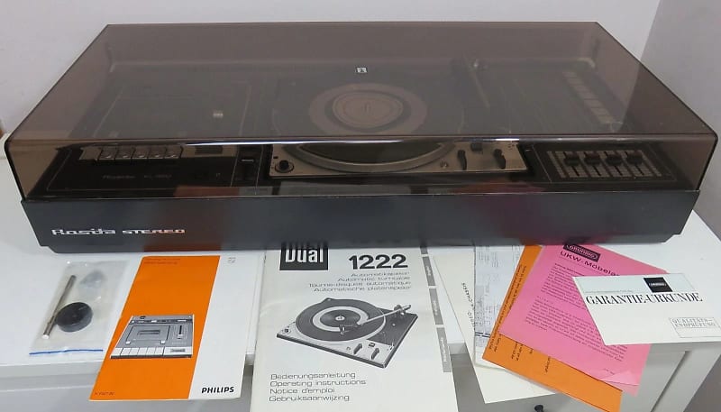 ROSITA STEREO KL-460 PHILIPS TAPE DECK + DUAL 1222 TURNTABLE + GRUNDIG &amp; MANUALS  			