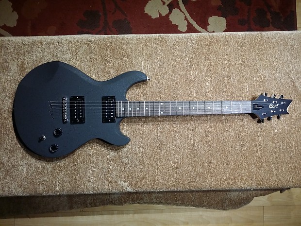 Cort Zenox Z-22 - Matte Black w/semi-gloss spatter finish | Reverb