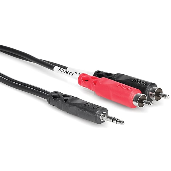 Hosa Stereo Breakout Cable - 3.5mm TRS to Dual RCA 3' image 1