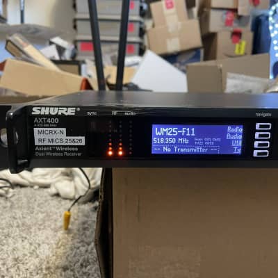 Shure AXT400 Axient Wireless Microphone Receiver 470-698 MHz AXT UR1 UR2 AXT200 image 6