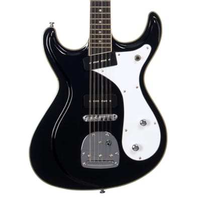 Eastwood Guitars Sidejack 12 DLX - Black and Chrome - Mosrite-inspired 12-string electric guitar - NEW! for sale