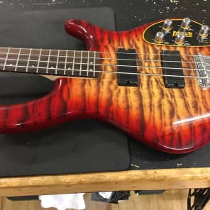 Cort Action Deluxe Plus 4-String Bass Cherry Red Sunburst | Reverb