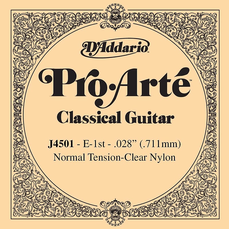 D'Addario Pro Arte 1st Nylon Single Guitar String .028 J4501 image 1
