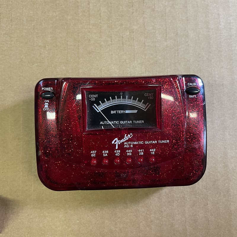 Fender AG6 Automatic Guitar Tuner 2000s Red Sparkle Reverb