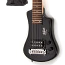 Hofner Shorty Model Travel Sized Electric Guitar, Black Finish w/ Hofner Original Gigbag