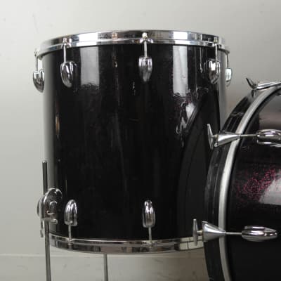 1965 Slingerland Gene Krupa Deluxe Black Sparkle Drum Set image 2