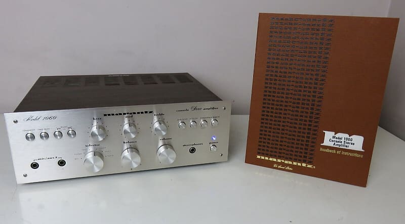 MARANTZ 1060 CHAMPAGNE FACE INTEGRATED AMPLIFIER SERVICED FULLY RECAPPED +MANUAL image 1