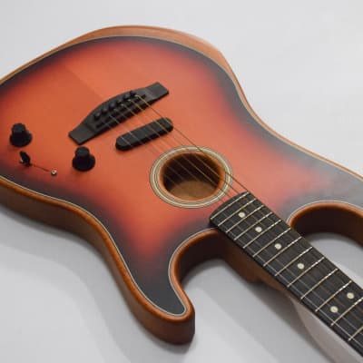 Fender American Acoustasonic Stratocaster Acoustic-electric Guitar (DEMO) - 3-Color Sunburst image 5
