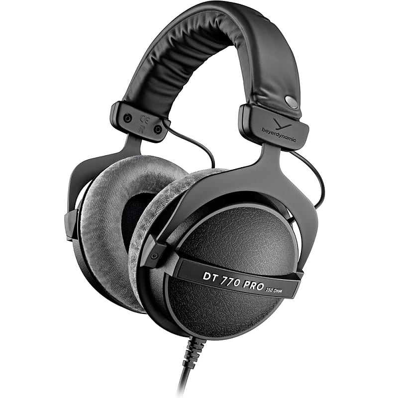 beyerdynamic DT 770 Pro 250 Ohm Studio Reference Headphones Closed Back Black  			