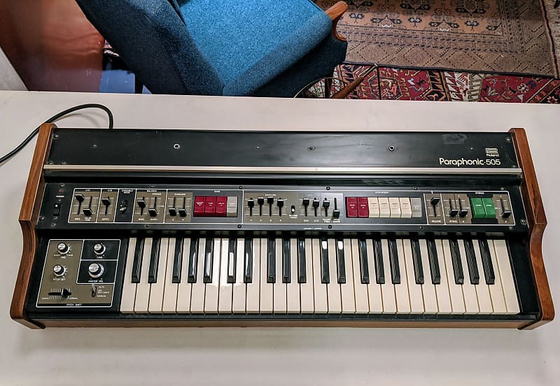 Roland RS-505 Paraphonic 49-Key Synthesizer 1970s Black image 1