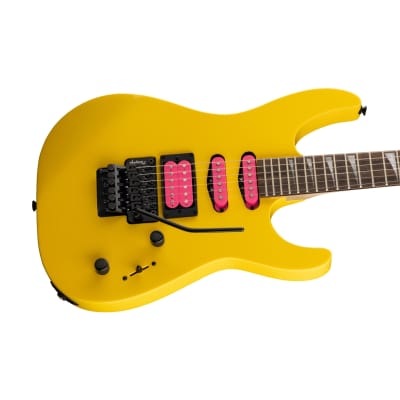 Jackson X Series Dinky DK3XR HSS Electric Guitar, Laurel FB, Caution Yellow image 5