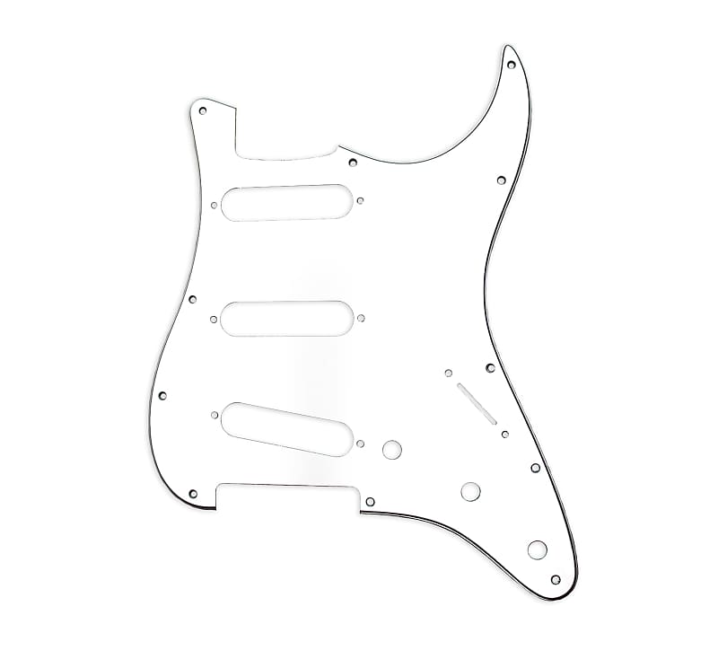Carmedon SSS 11 Holes Strat Electric Guitar Pickguard Scratch Plate for Fender USA/Mexican Made American Standard Stratocaster Modern Style Guitar Parts (3ply White) 2023 - White image 1