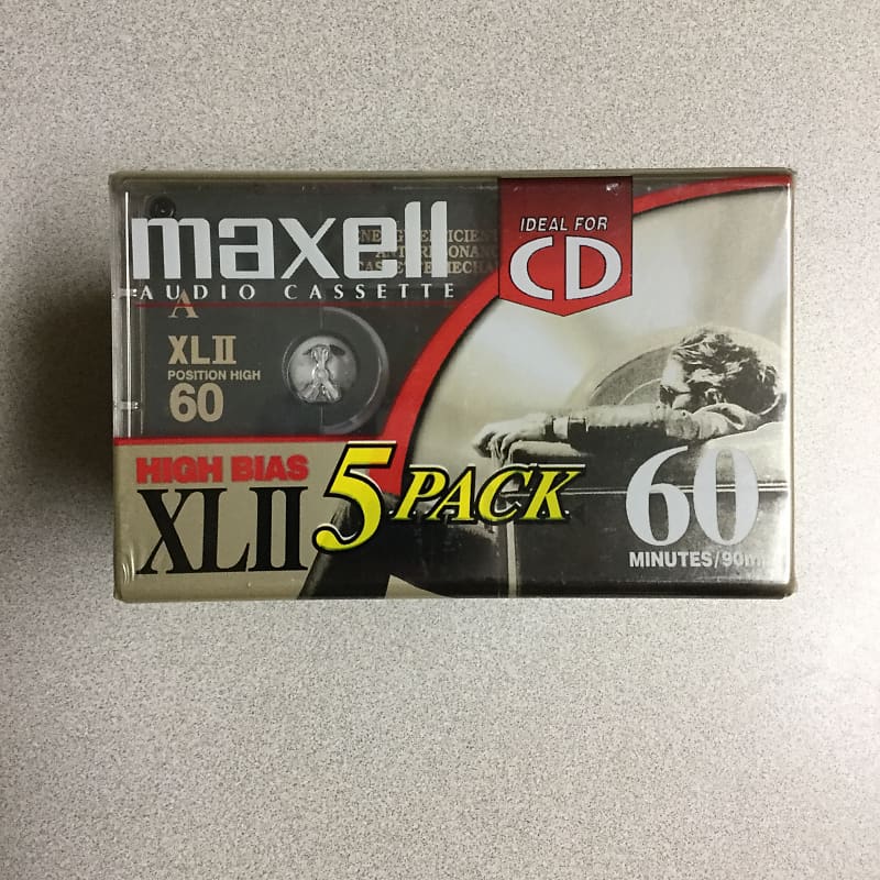10 PACK: Maxell XLII-S 90 Type II Cassette Tapes w/ Cases (Blank / 1998  Version)