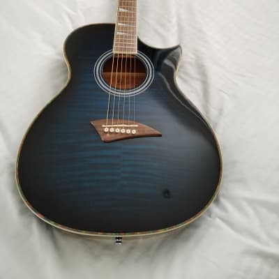 Lindo Lindo ORG-SL Slim Blue Electro Acoustic Guitar and Padded Gigbag 2023 - Blue image 2