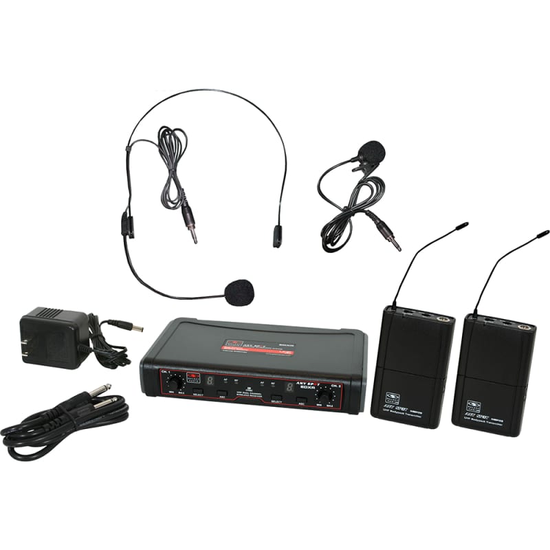 Wireless Headset Lavalier Microphone System -alvoxcon Dual