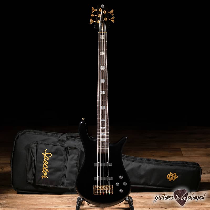 Spector Euro 5 Classic 5-String EMG Bass Guitar – Solid Black Gloss image 1