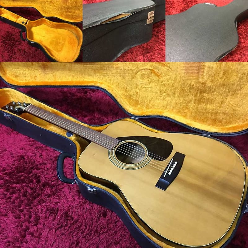 Rare YAMAHA FG-150J acoustic guitar black label 1975 made Japan vintage  natural w/HC Used in Japan