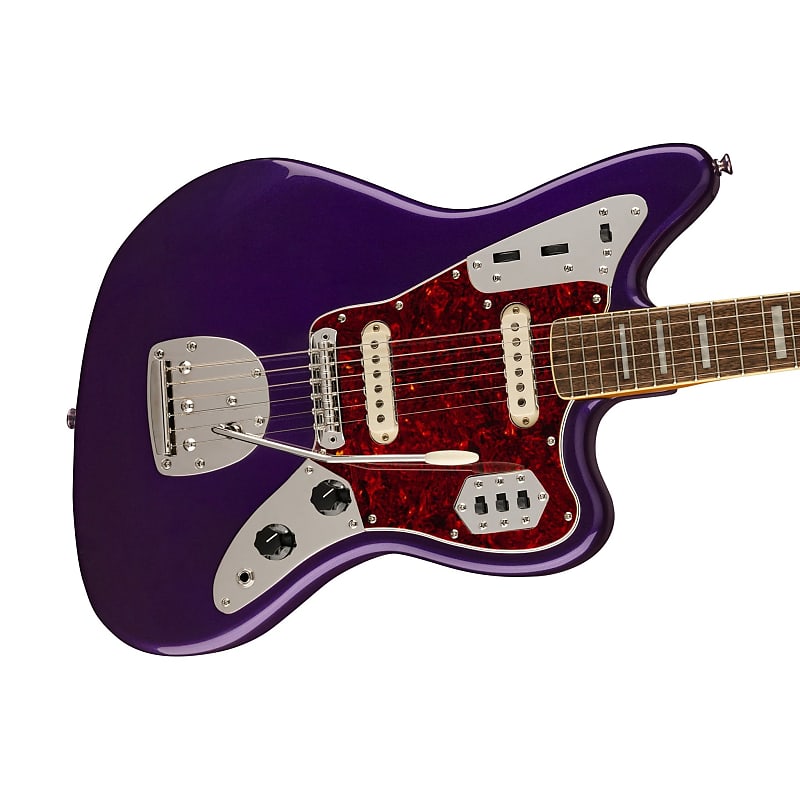 Squier FSR Classic Vibe 70s Jaguar Electric Guitar Laurel FB Purple Metallic Reverb