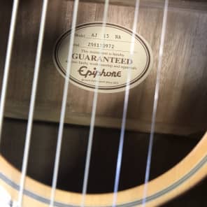 Epiphone AJ 15 NA with Soft Case | Reverb