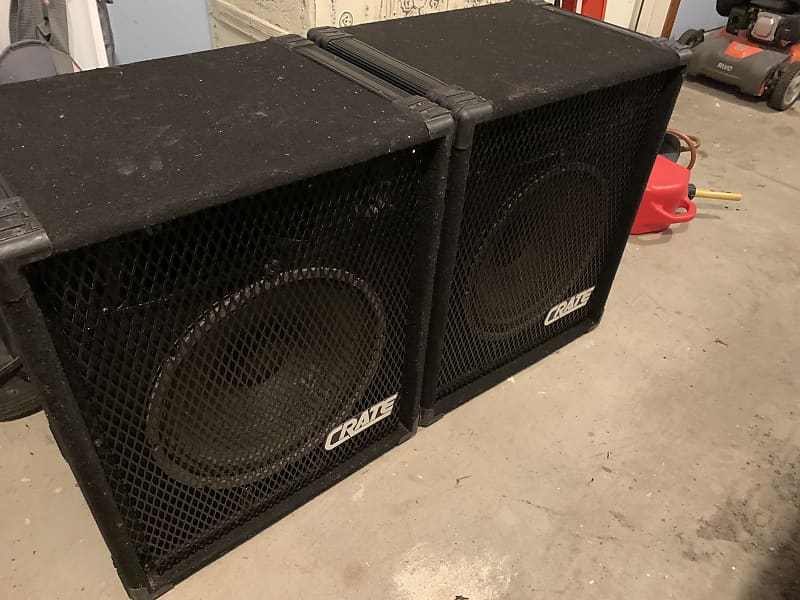 Crate PS115HP Passive PA Speaker PAIR, 15” w/ horns Reverb