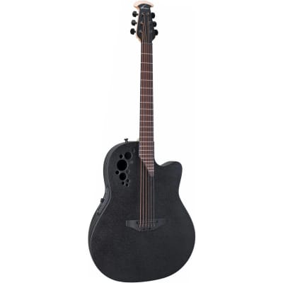 Ovation Elite TX Deep Contour Acoustic-Electric Guitar - Black image 1