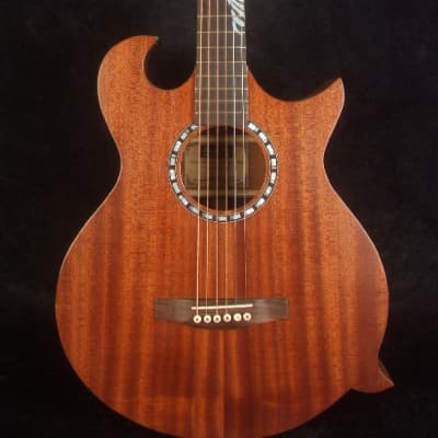Bruce Wei Solid Mahogany F4 Guitar, Mop TIGER Inlay F4G-2001 for sale