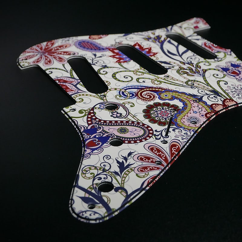 Fender Strat Pickguard Psychedelic 1 Custom Pickguard Graphic Stormguitar 