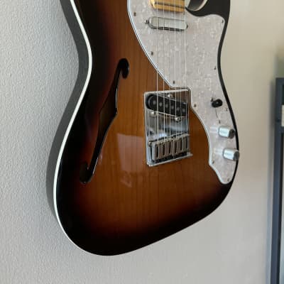 Fender Telecaster Thinline with Maple Fretboard 2014 - 3-Color Sunburst (MIM) image 11