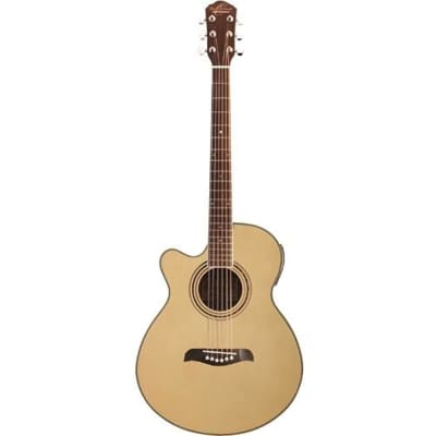 Oscar Schmidt OG10CENLH Concert Size Cutaway 6-String Acoustic-Electric Guitar For Left Hand Players image 1
