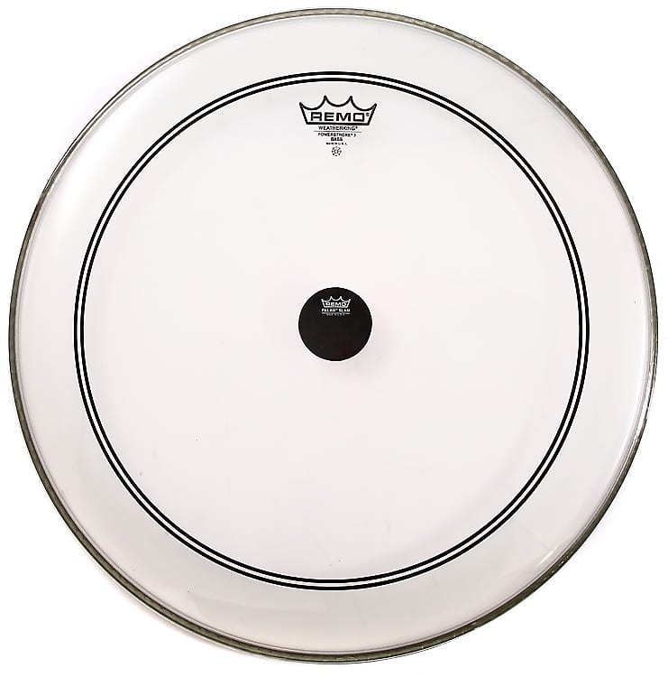 Remo Powerstroke P3 Clear Bass Drumhead - 22 inch with 2.5 inch Impact Pad image 1