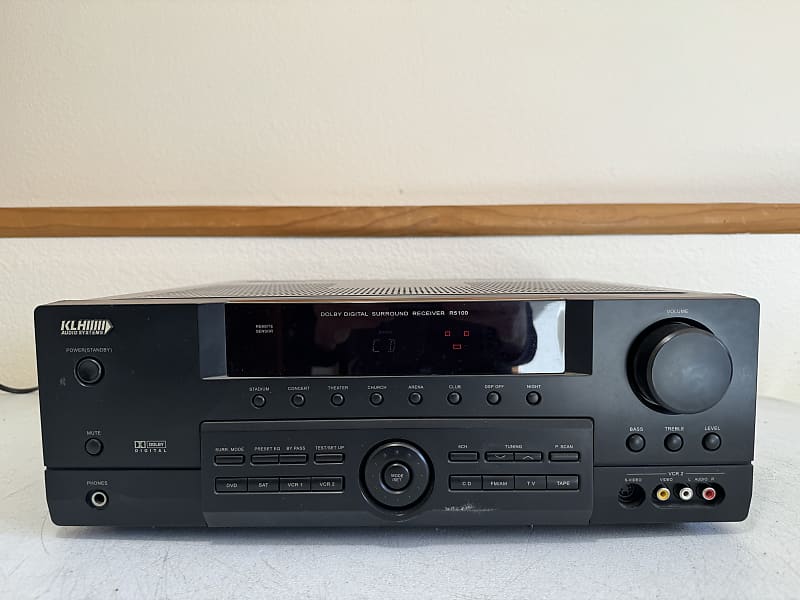 KLH R5100 Receiver HiFi Stereo Vintage Home Theater 5.1 Channel Surround Audio  			