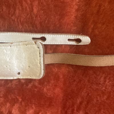Bobby Lee No-Mishap Guitar Strap 1960's White Leather image 4
