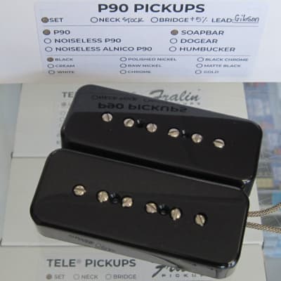 Lindy Fralin Soapbar P90 Pickups Set with +5% Overwound Bridge