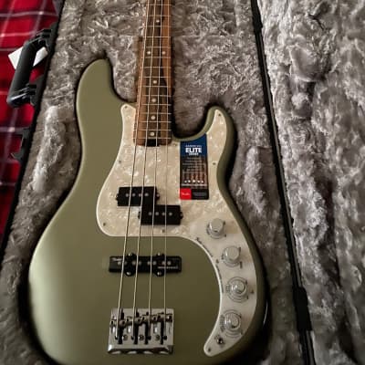 Fender American Elite Precision Bass with Ebony Fretboard 2016 - 2019 Satin Jade image 2