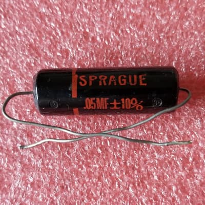 Sprague Black Beauty 160P .047@400V 1960's Black/ Red lettering