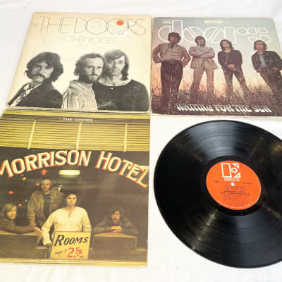 Lot of 3 Used Vinyl LP Records - The Best Of The Doors -  Waiting For The Sun , Morrison Hotel, Other Voices image 1