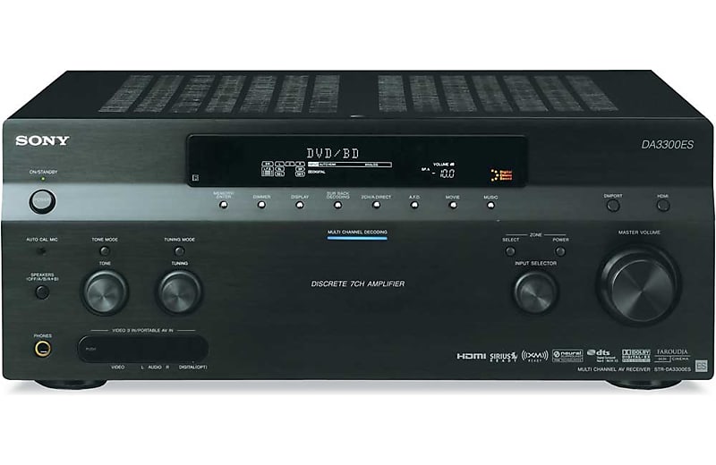 Sony A/V HDMI, Digital, and Surround Sound Receiver with Remote and 100w Amp, Model STR DA-3300ES  			