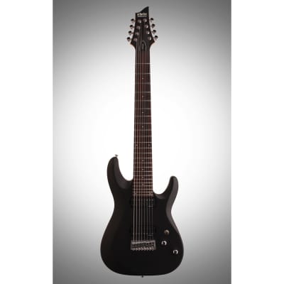 Schecter C-8 Deluxe Electric Guitar, 8-String, Satin Black image 2