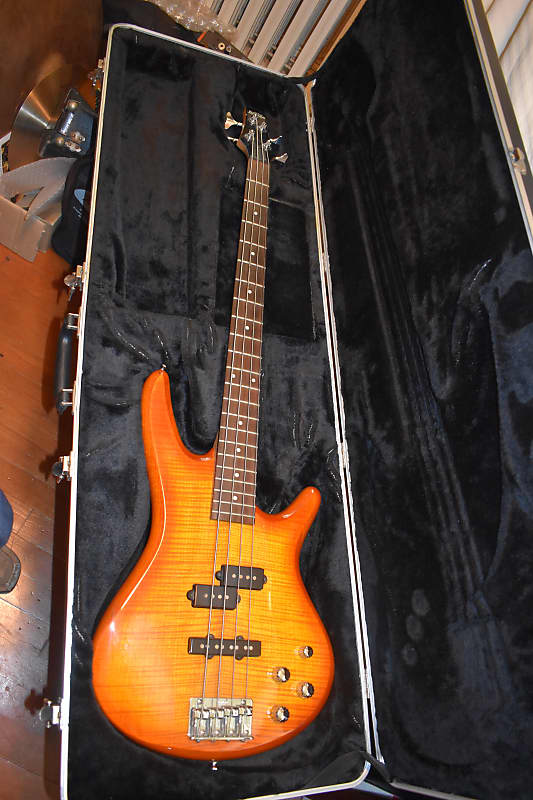 ibanez gio soundgear n427 bass guitar flame top | Reverb