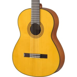 Yamaha GC12C Solid Cedar/Mahogany Classical Guitar Natural | Reverb