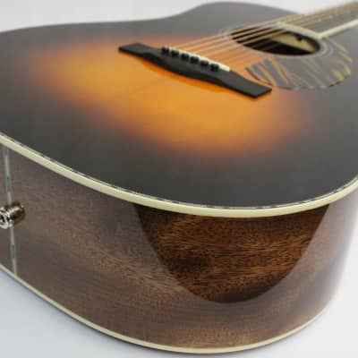 Fender PD-220E Dreadnought Acoustic-Electric Guitar, 3-Color Vintage Sunburst image 5