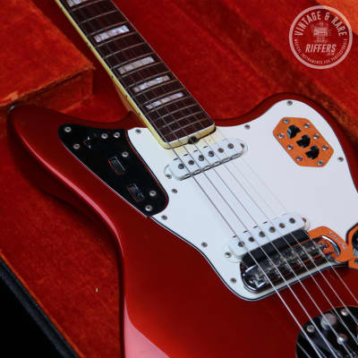 (Video) *All Original* 1969 Fender Jaguar Candy Apple Red, Rosewood Fretboard, Block Inlays w/OHSC, Case Candy | Rare Custom Colour Offset Vintage Guitar image 9
