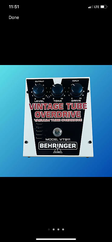 Behringer VT911 Vintage Tube Overdrive