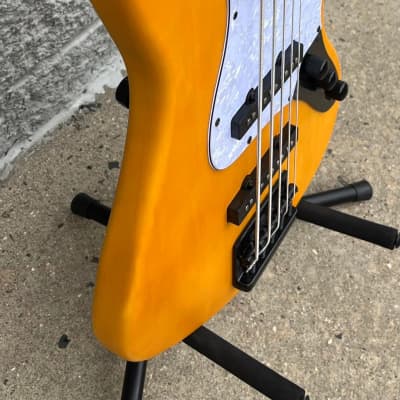 GAMMA Custom Bass Guitar J524-01, 5-String Beta Model, Transparent Marigold Ash for sale