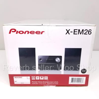 Pioneer X-EM26 10W CD FM Receiver Bluetooth Wireless Music System w/ Speakers image 4