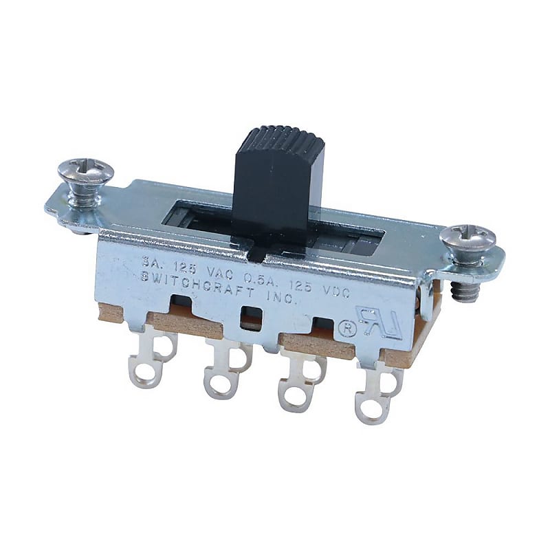 Switchcraft On/Off/On DP3T Slide Switch Mustang Style | Reverb UK