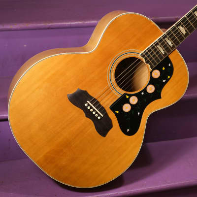 1970s Global (Japan-made) J200 Clone Jumbo Guitar (Fresh Neck Reset, Vintage) image 2