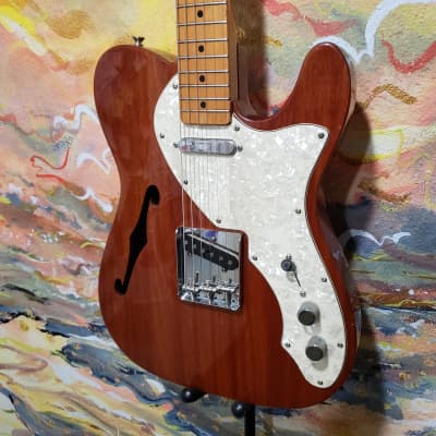 2001 Fender '69 Telecaster Thinline Natural Finish Maple Neck Mahogany Body  (Used) "Made In Mexico" image 4