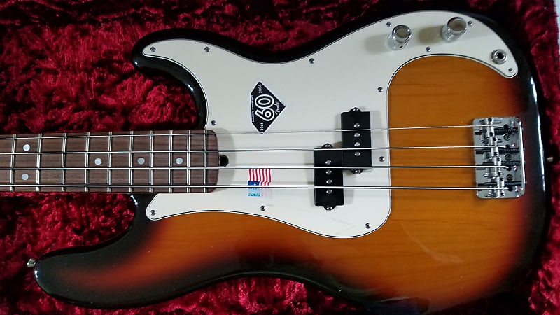 Fender Diamond 60th Anniversary Precision Bass American Standard USA 2006  Sunburst GG Collector Case