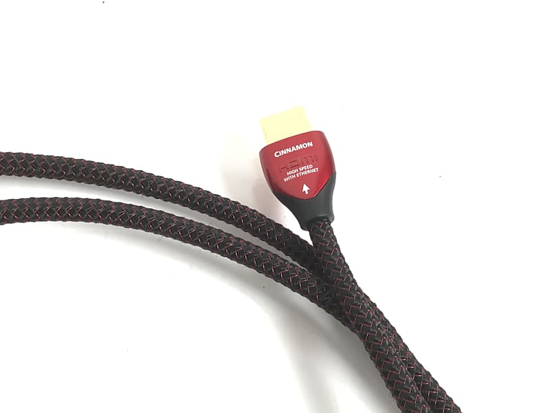 AudioQuest Cinnamon 1m (3' 4 feet) Black/Red HDMI Cable, Black; Red
